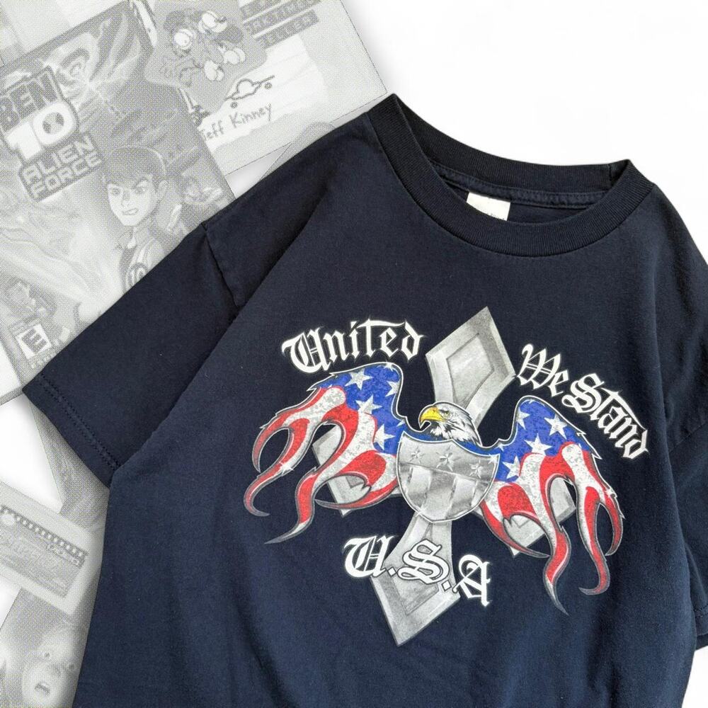 90’s‎ Navy Blue Grunge Biker Graphic Tee